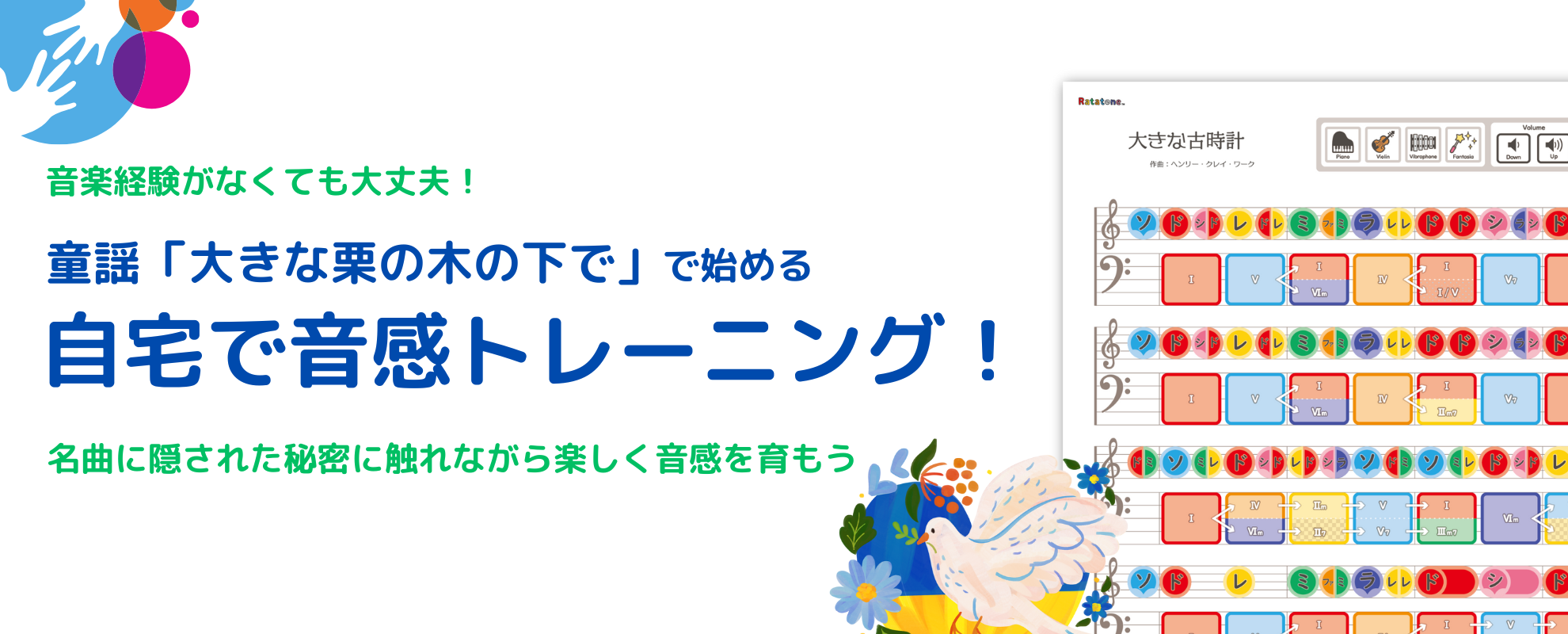 童謡「大きな古時計」で始める自宅で音感トレーニング！名曲に隠された