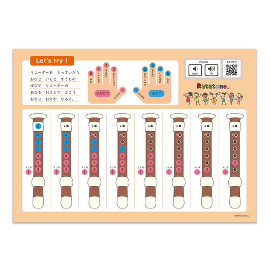 Ratatone 楽譜 リコーダー運指表