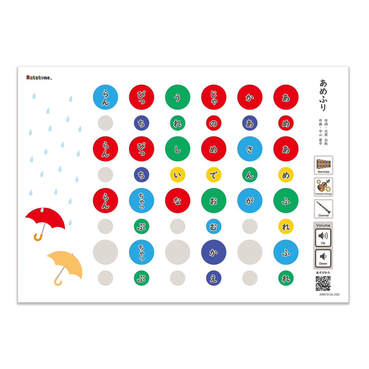 Ratatone 楽譜 あめふり