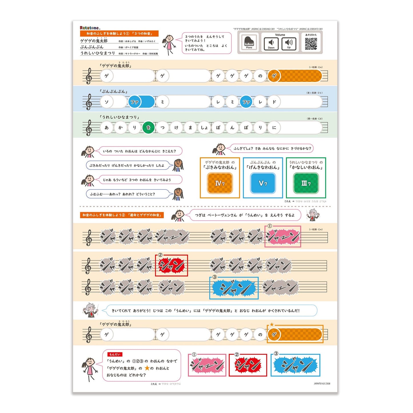 Ratatone 楽譜 和音のふしぎを体験しよう「3つの和音」