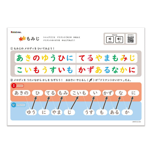 Ratatone 楽譜 トニックとドミナントを感じようシリーズ:もみじ