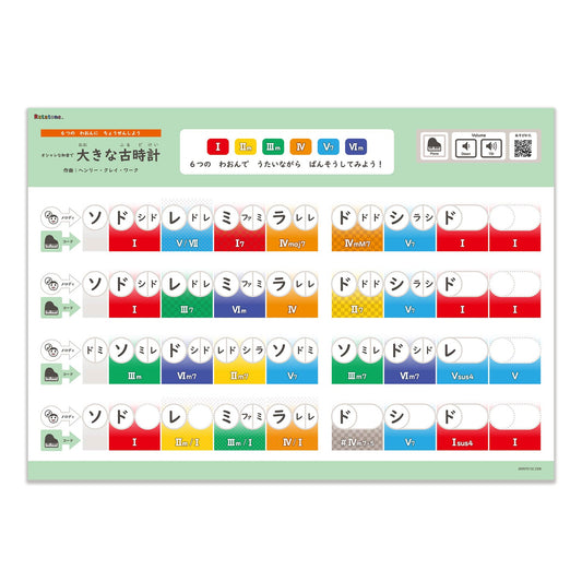 Ratatone 楽譜 ダイアトニック:大きな古時計(リハモver)