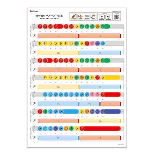 Ratatone 楽譜 季節の歌:南の島のハメハメハ大王